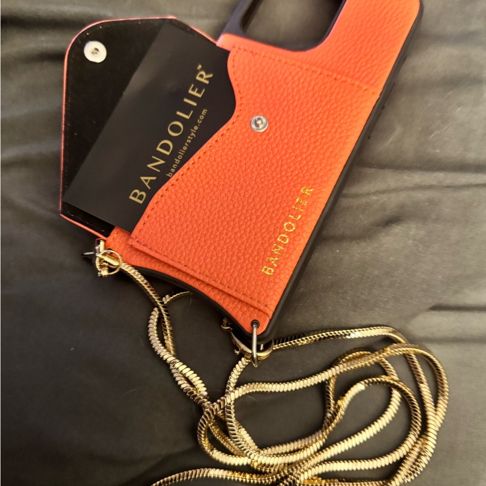 Bandolier Orange Phone Case with Strap iphone 13 - Picture 3 of 3